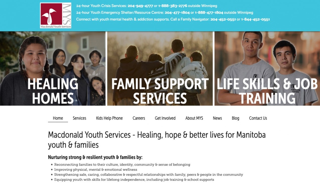 "Macdonald Youth Services" Project Main Screenshot