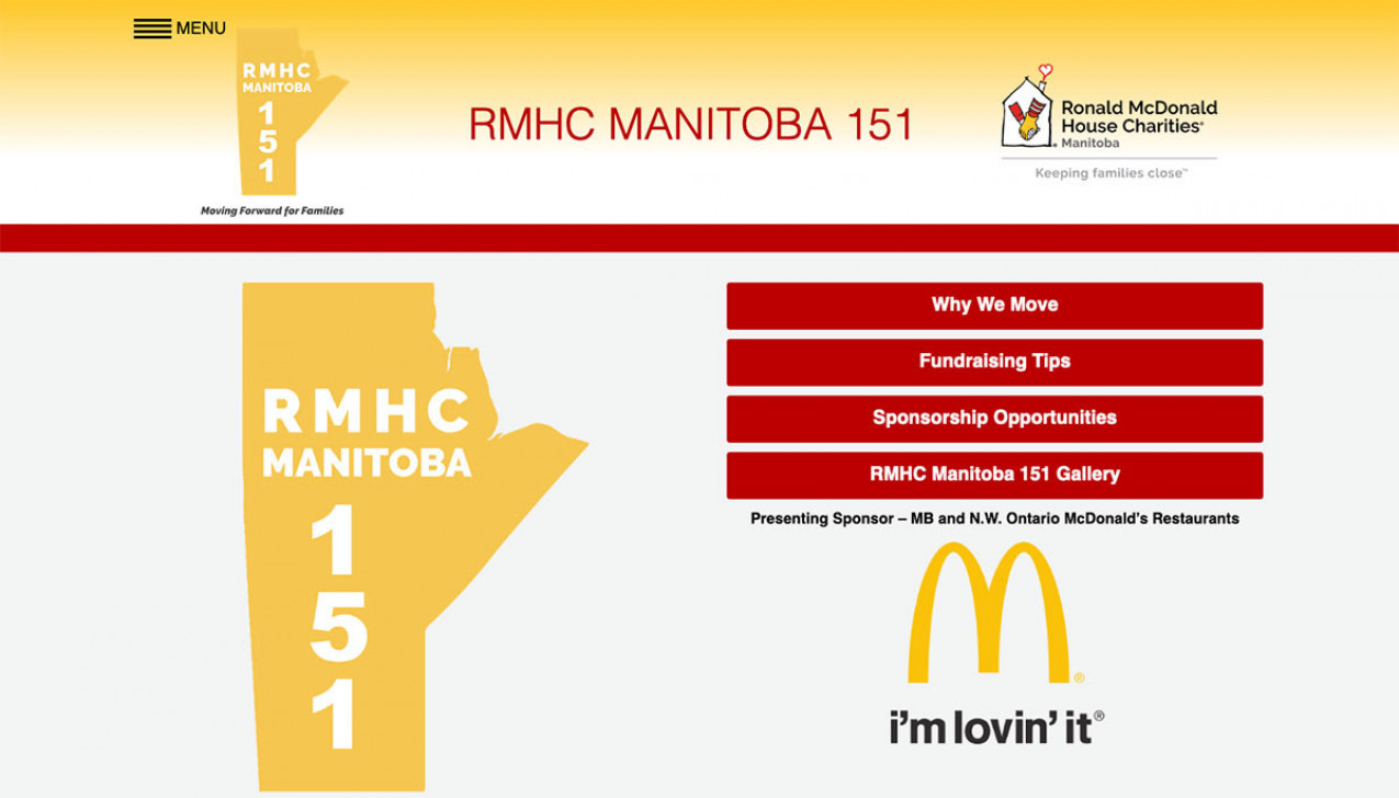 "RMHC Manitoba - Charity Events" Project Main Screenshot