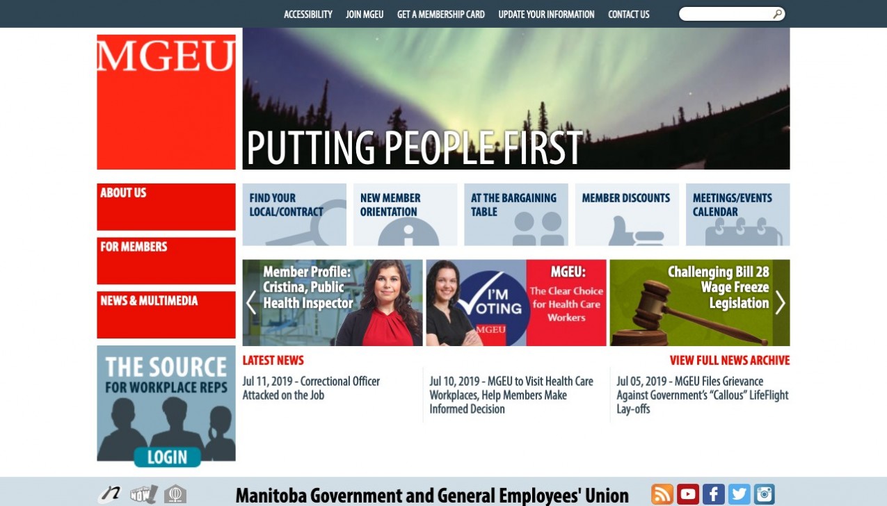 "Manitoba Government Employees Union" Project Main Screenshot