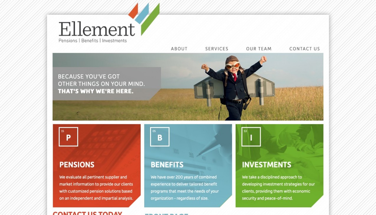 "Ellement Pensions | Benefits | Investments" Project Main Screenshot