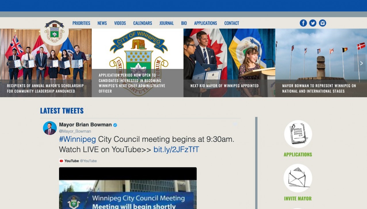 "Winnipeg Mayor's Office" Project Main Screenshot
